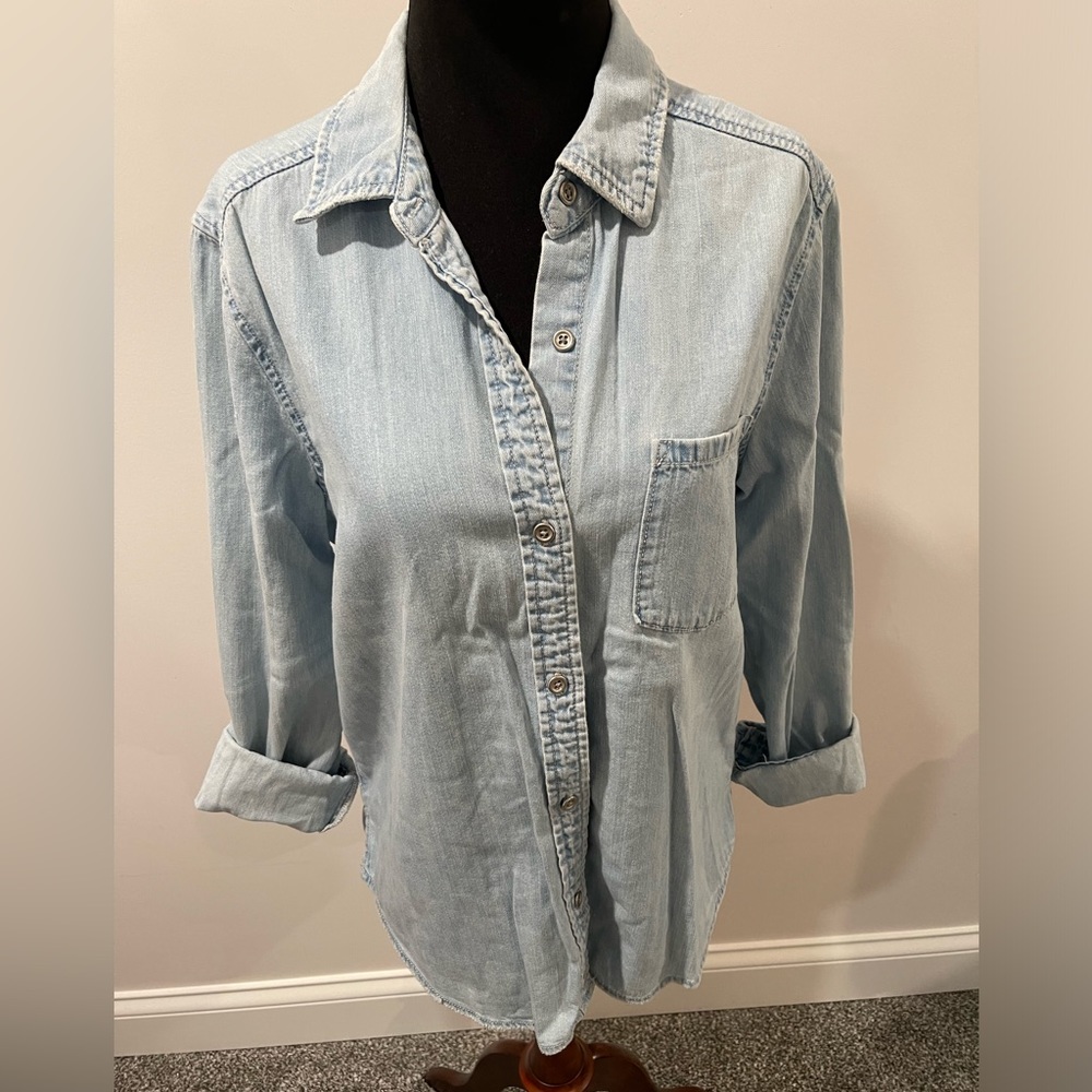 PacSun soft blue jean button down